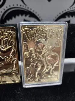 2x 1999 Nintendo Pokemon 23k Gold Plated Trading Cards - Mewtwo & Togepi - Image 3
