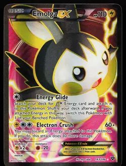 Emolga EX 143/146 Holo Full Art XY Base Set Pokemon Card - Image 1