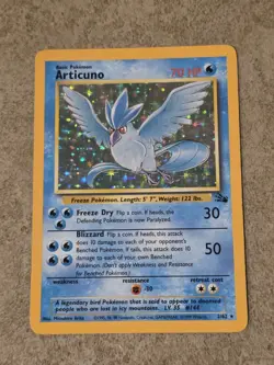 [ LP- ] Articuno 2/62 Fossil Holo Rare Unlimited Wizards 1999 Basic Pokemon Card - Image 1
