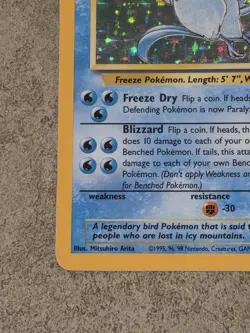 [ LP- ] Articuno 2/62 Fossil Holo Rare Unlimited Wizards 1999 Basic Pokemon Card - Image 4
