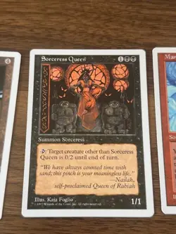 80+ Card Lot 1997 MTG Fifth Edition - Sorceress Queen, Pentagram, Force Spike - Image 1