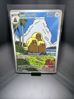Pokemon TCG Alolan Dugtrio Card 208/191 Surging Sparks Illustration Rare - Image 1