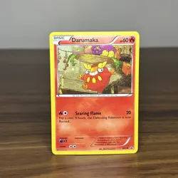 Darumaka BW18 Black & White Black Star Promo Cosmos Holo Pokemon Card - Image 2
