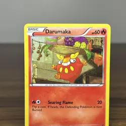 Darumaka BW18 Black & White Black Star Promo Cosmos Holo Pokemon Card - Image 3