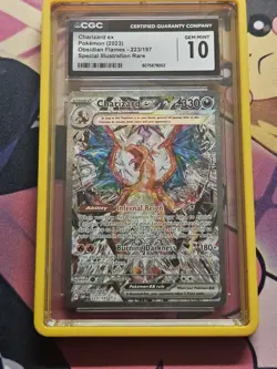 Obsidian Flames Charizard ex SIR 223/197 CGC 10 GEM MINT Pokemon Card - Image 1