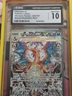Obsidian Flames Charizard ex SIR 223/197 CGC 10 GEM MINT Pokemon Card - Image 2