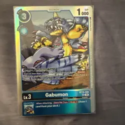 Digimon Card - Gabumon BT15-020 SR Foil Exceed Apocalypse - NM - Image 1