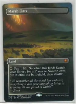 MTG Marsh Flats Borderless Special Guest Tarkir Dragonstorm Magic The Gathering - Image 1