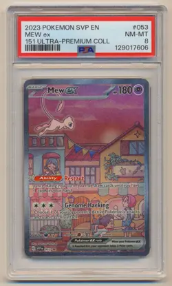 PSA 8 Pokemon 151 Black Star Promo Mew EX SVP EN #053 NM/MINT Condition!! - Image 1