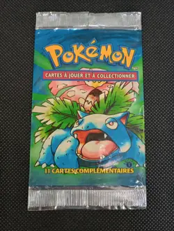 Pokemon Base Set 1st Edition French Opened Booster Pack. Foil Wrapper ONLY - Image 1