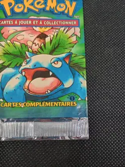 Pokemon Base Set 1st Edition French Opened Booster Pack. Foil Wrapper ONLY - Image 3