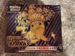 Pokemon TCG Scarlet & Violet Surging Sparks ETB Elite Trainer Box Factory Sealed - Image 1