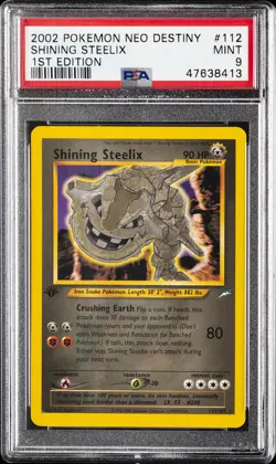 2002 POKEMON NEO DESTINY 1ST EDITION #112 SHINING STEELIX PSA 9 - Image 1