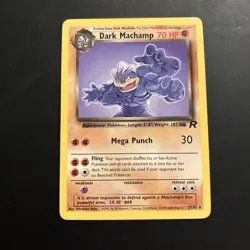 Vintage Pokemon Team Rocket Dark Machamp 27/82 Non-holo Rare WotC 2000 - Image 1