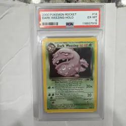2000 POKEMON ROCKET #14 DARK WEEZING-HOLO PSA 6 - Image 1