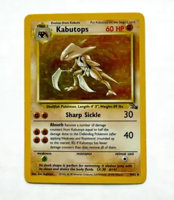 Pokemon TCG Kabutops 9/62 Holo Rare Fossil WOTC Vintage 1999 LP - Image 1