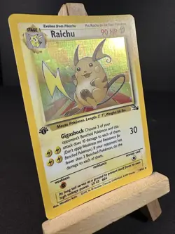 NM Pokemon TCG Holographic Raichu Fossil 14/62 1st Edition Holo Rare - Image 3