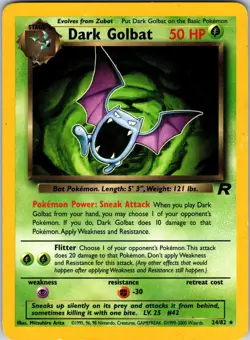 Dark Golbat (24) 24/82 Team Rocket Pokemon LP Unlimited - Image 1