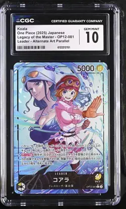 ✨ CGC 10 One Piece Koala OP12-081 Leader Alternate Art Par Japanese - Image 1