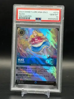GEM MINT PSA 10 Alice - Growing Girl Disney Lorcana EN 2 Enchanted #213/204 - Image 1