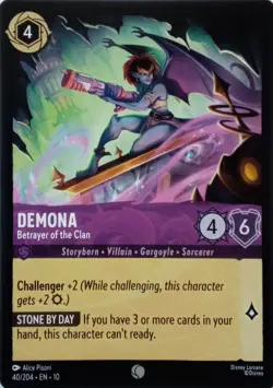 40/204 DEMONA BETRAYER OF THE CLAN EN10 COMMON DISNEY LORCANA CARD - Image 1
