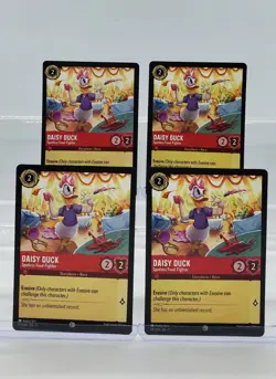 Disney Lorcana Daisy Duck - Spotless Food-Fighter 111/204 Shimmering 4 Cards - Image 1