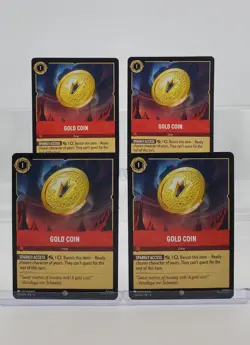 Disney Lorcana Gold Coin 133/204 Azurite Sea Common 4 Cards Set - Image 1