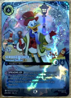 Disney Lorcana Winterspell Scrooge McDuck Reformed Ebenezer Enchanted 235/204 - Image 1
