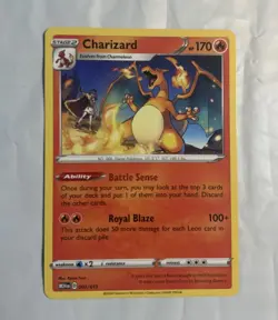 Charizard 025/185 Vivid Voltage Rare Non-Holo Pokemon Card NM Sword Shield TCG - Image 1