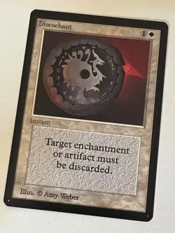 Magic the Gathering MTG Beta Disenchant NM (Beta Bob) - Image 1