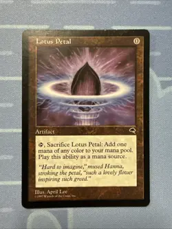 Lotus Petal - Tempest - Magic The Gathering - Vintage 1997 - Image 1