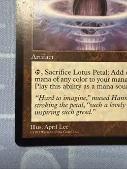 Lotus Petal - Tempest - Magic The Gathering - Vintage 1997 - Image 5