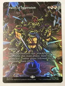 Waves of Aggression (Borderless) #13 (Foil) (NM) PZA Magic MTG - Image 1