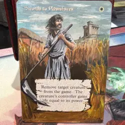 Swords to Plowshares - MTG Kizura Art First Alter - Altered Art 4E - Image 1