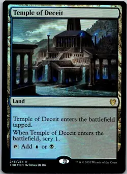 Magic the Gathering Foil Temple of Deceit Theros Beyond Death MTG Free Shipping! - Image 1