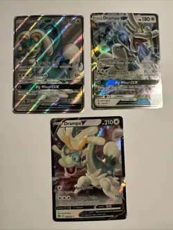 Pokemon DRAMPA 3 Card Lot ~ V GX Full Art - Image 1