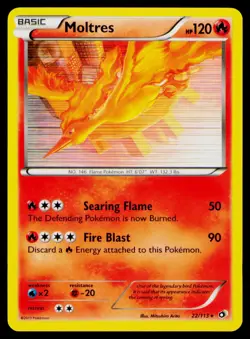 Moltres Holo #22/113 Holo Rare Pokemon Legendary Treasures LP - Image 1
