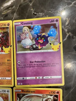 Pokemon TCG Holo Rare 25th Celebrations Cards Lugia, Reshiram, Groudon & Cosmog - Image 2