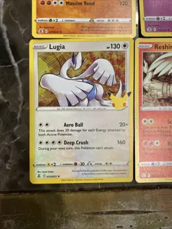 Pokemon TCG Holo Rare 25th Celebrations Cards Lugia, Reshiram, Groudon & Cosmog - Image 4