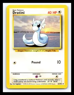 💥 Dratini | Pokemon TCG 1999 | (Base Set) Non Holo Vintage # 26/102 - Image 1