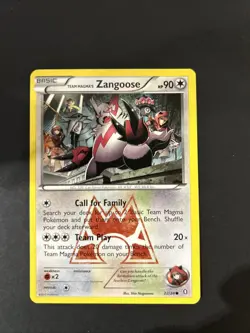 Pokemon Team Magma's Zangoose 22/34 Double Crisis LP - Image 1