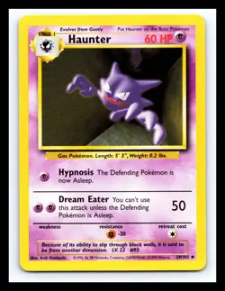 💥 Haunter | Pokemon TCG 1999 | (Base Set) Non Holo Vintage # 29/102 - Image 1