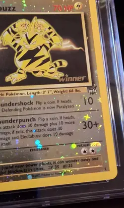 ✨2003 Pokemon Electabuzz Best Of Game WINNER Cut Off SWIRL 🌀 CGC / PSA 9✨ - Image 4
