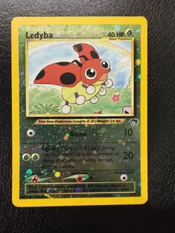 Pokemon Vintage Southern Islands Reverse Holo Ledyba 7/18 Rare WotC Promo LP/MP - Image 1