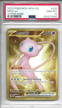 Pokemon Mew ex 205/165 Sv: Scarlet & Violet 151 Hyper Rare PSA 10 Gem Mint - Image 1