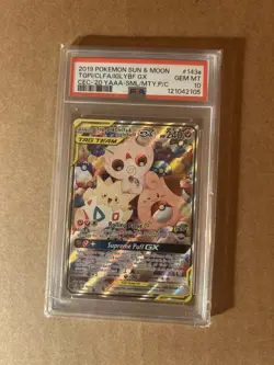 Pokemon Togepi & Cleffa & Igglybuff GX 143A/236 Alt Art Tag Team GEM MINT PSA 10 - Image 1
