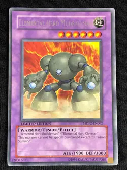 YUGIOH ELEMENTAL HERO MUDBALLMAN MDP2-EN002 RARE (NM) - Image 1