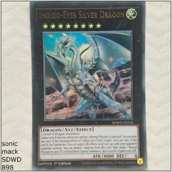 Indigo-Eyes Silver Dragon - SDWD-EN032 - Ultra Rare 1st Edition Yugioh - Image 1