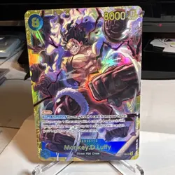 One Piece CCG Monkey.D.Luffy OP11-118 Divine Speed Foil Secret Rare 8000 Power - Image 1
