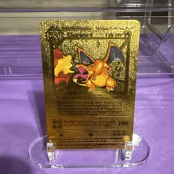 Pokemon Charizard Holo Gold Foil Card - Image 1